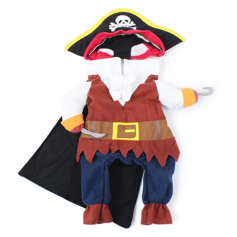 Funny Cat Costumes Pirate Suit Cat Clothes Kitty Kitten Corsair - BaconPaw