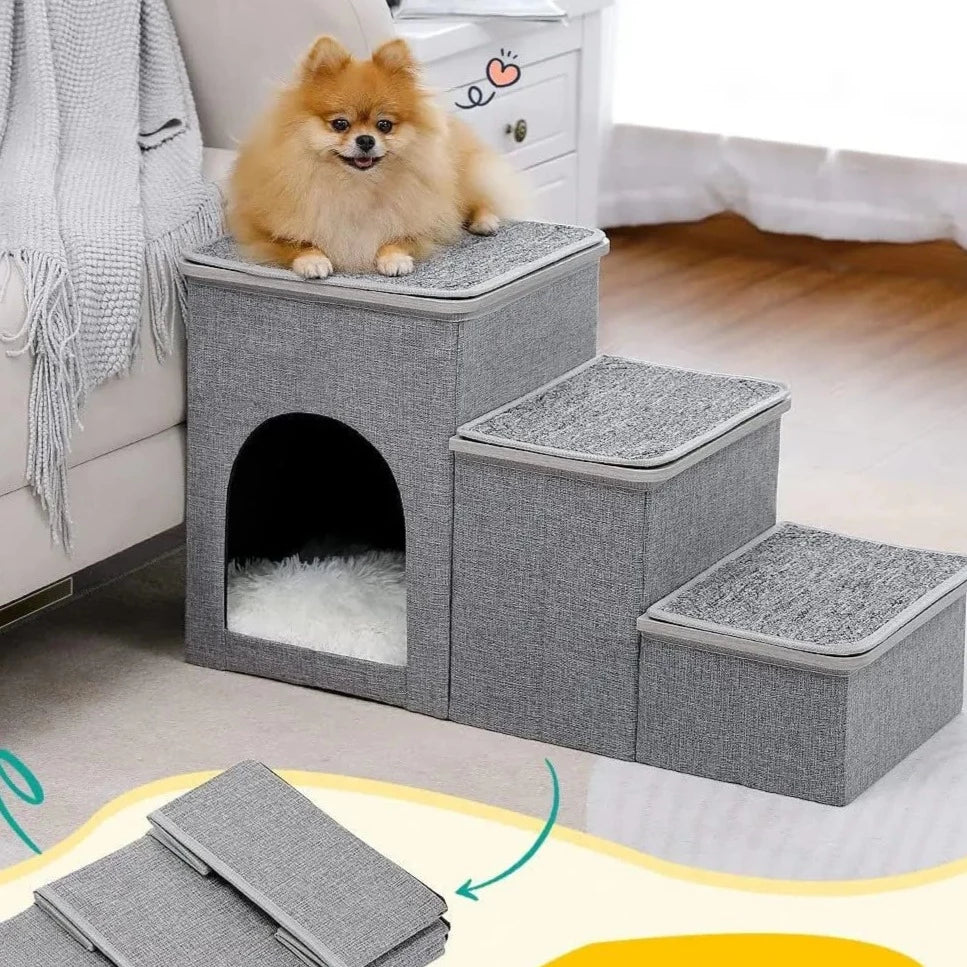 Pet Noslip Safe Stairs | Pet Safe Cozy Up Folding Dog Cat Stairs