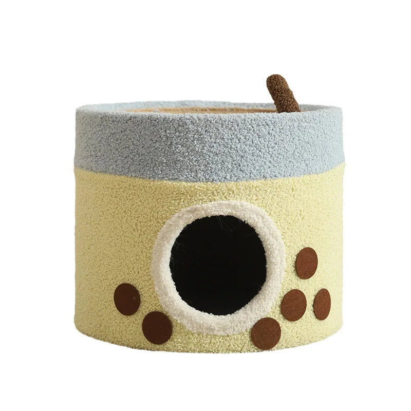 Yellow Bubble Cat House Scratcher | New Cat Nest Winter Warm