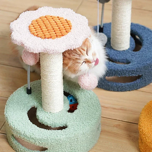 4-in-1 Flower Cat Scratcher | Cat Scratching Post | Flower Cat Activity Tree