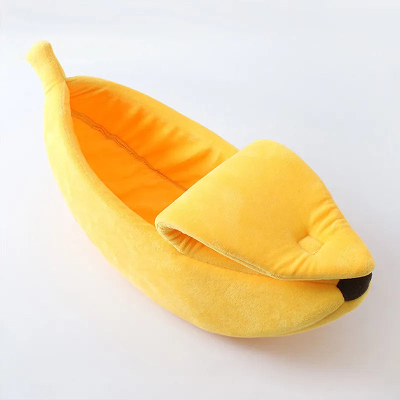 Warm Banana Shaped Dog Cat Bed | Cozy Basket Puppy Kittens Cushion