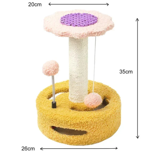 4-in-1 Flower Cat Scratcher | Cat Scratching Post | Flower Cat Activity Tree