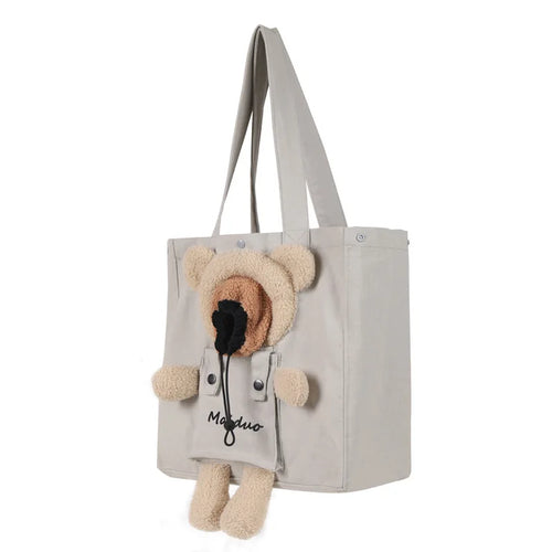 Bear Cartoon Pet Carrier Bag | Cat Carrying Bag | Pet Shoulder Bag