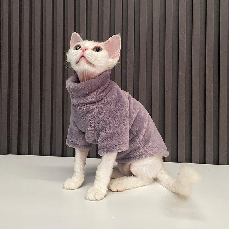 Hairless Cat and Small Dog Winter Sweater | Pet Winter Clothes | Cat Sweater