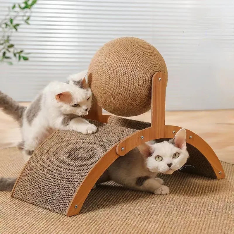 Single Ball Scratcher with Arch | Rotating Ball | Cat Scratcher Toy