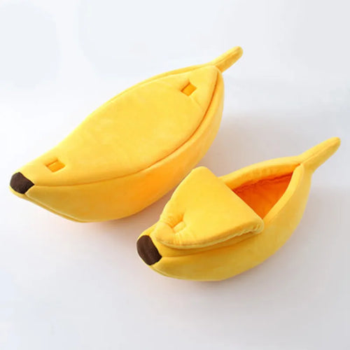 Warm Banana Shaped Dog Cat Bed | Cozy Basket Puppy Kittens Cushion