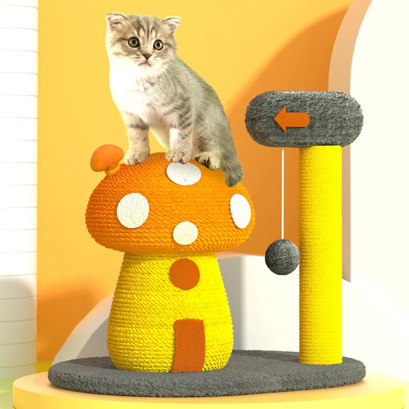 Orange Mushroom Cat Climbing Frame | Cat Mushroom Tower | Cat Tree