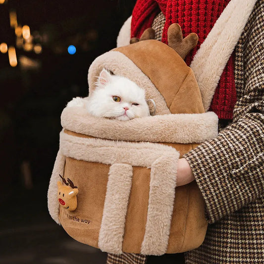 Animal Shape Pet Carrier | Cat Puppy Autumn And Winter Travel Cute Pouch