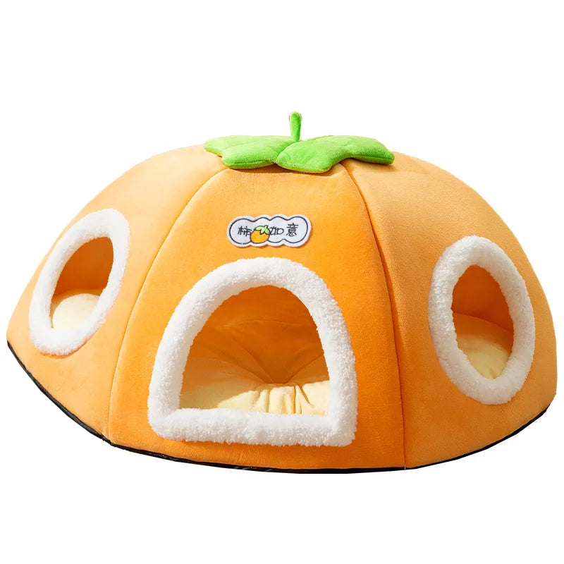 Persimmon Pet House | Multi Hole Cat House | Tunnel Rolling Dragon House