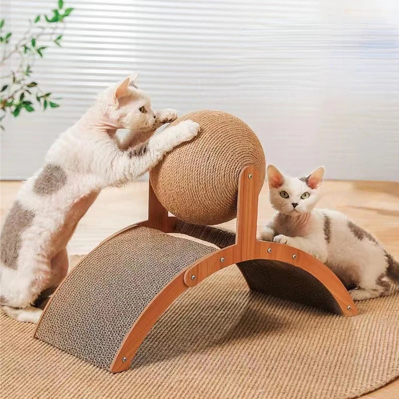 Single Ball Scratcher with Arch | Rotating Ball | Cat Scratcher Toy