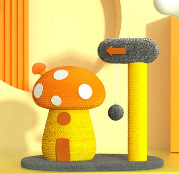 Orange Mushroom Cat Climbing Frame | Cat Mushroom Tower | Cat Tree