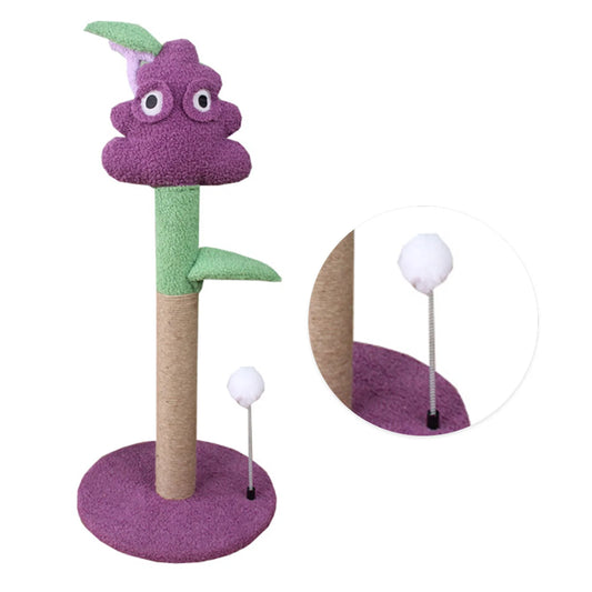 Cat Climbing Tree | Sisal Claw Grinding Purple Grape Shape Interactive