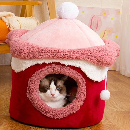 Ice Cream Pet Nest | Warm Winter House | Princess Cat House