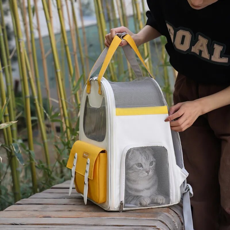 Pet Cat Carrier Bag Cat Backpack Breathable Portable For Cats Small - BaconPaw