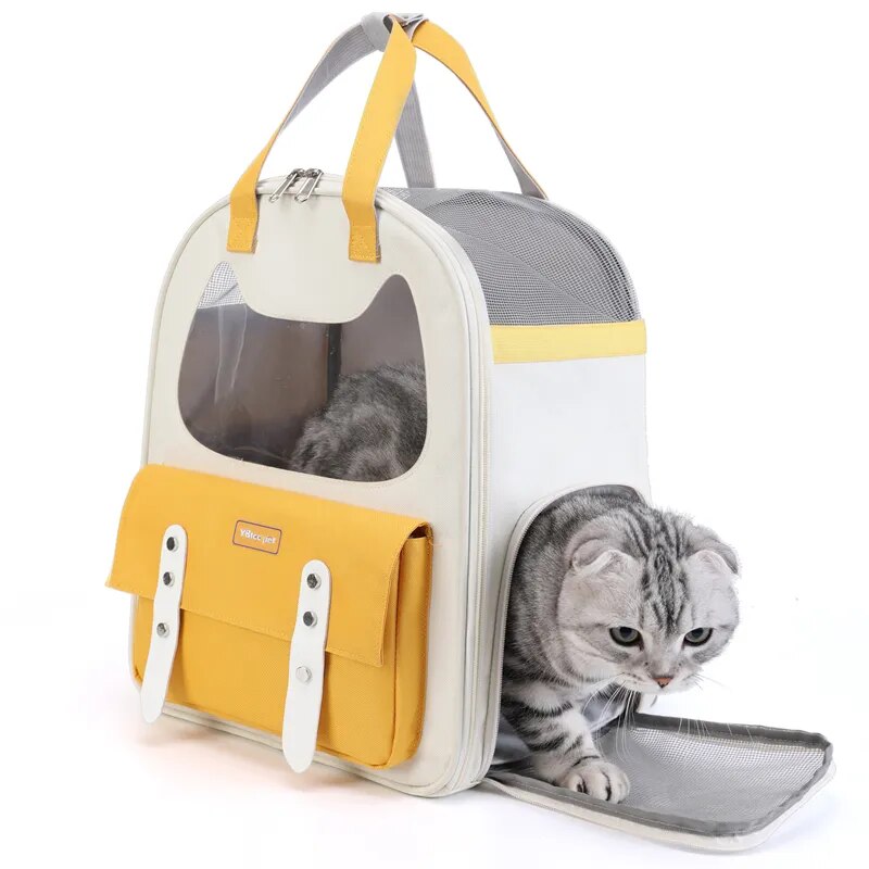 Pet Cat Carrier Bag Cat Backpack Breathable Portable For Cats Small - BaconPaw