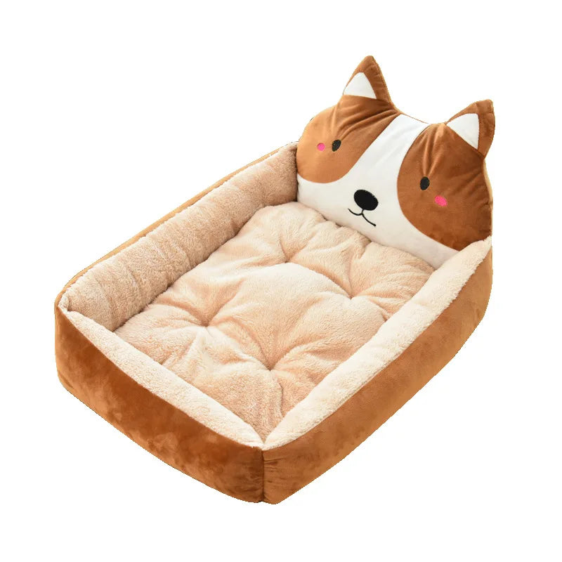 Animal Cartoon Pet Bed | Animal Cartoon Shaped Kennels Lounger Sofa