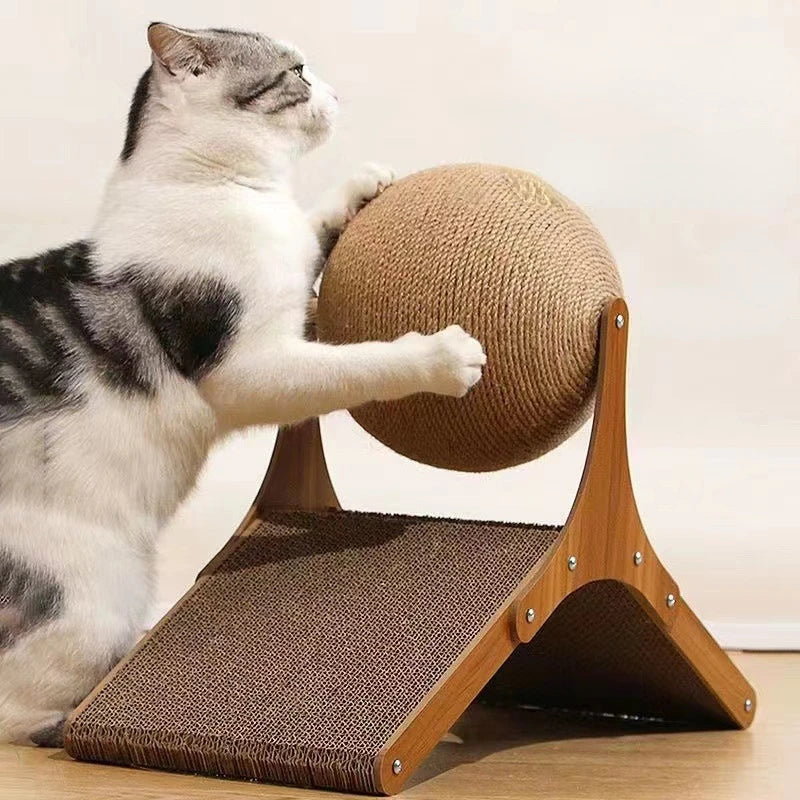 Single Ball Scratcher with Arch | Rotating Ball | Cat Scratcher Toy