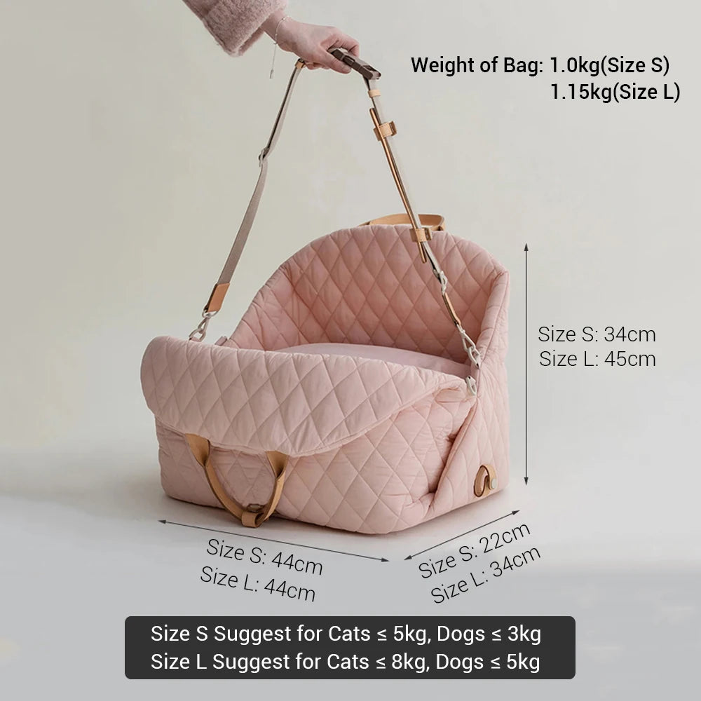 Luxury Pet Carrier Handbag / Car Seat | Dog Carrier Handbag