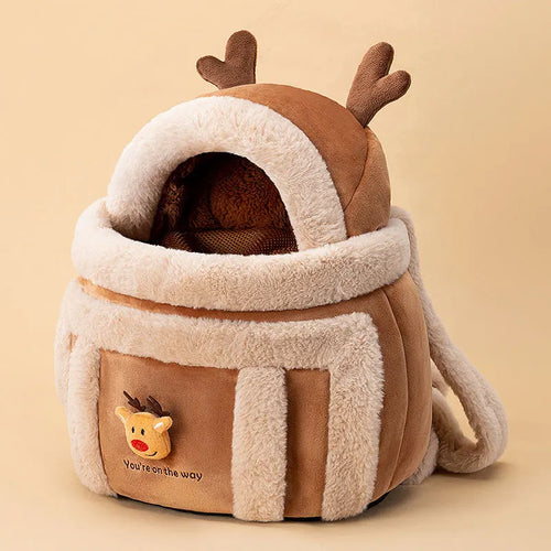 Animal Shape Pet Carrier | Cat Puppy Autumn And Winter Travel Cute Pouch