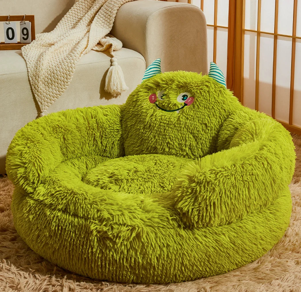 Super Fluffy Cat Bed | Modern Cute Monster Bed for Cats