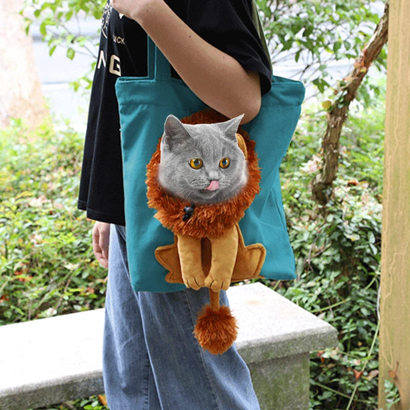 Cute Lion Design Pet Carrier Bag | Pet Cat Carrier Bags