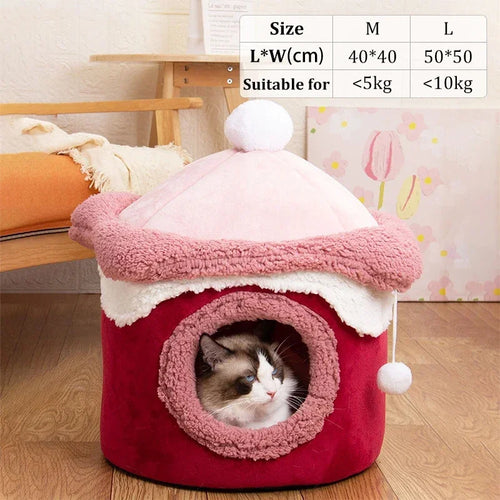 Ice Cream Pet Nest | Warm Winter House | Princess Cat House