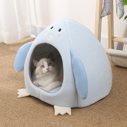 Animal Shape Pet House | Cute Cartoon Pet Bed Cat Dog Nest