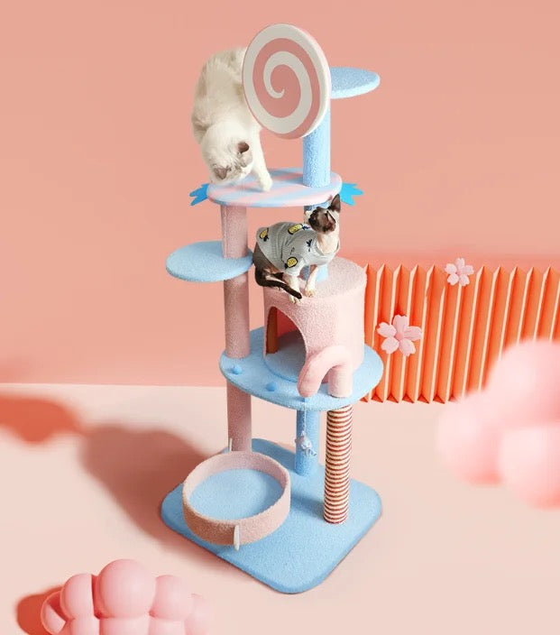 Pink Lollipop Cat Tree 