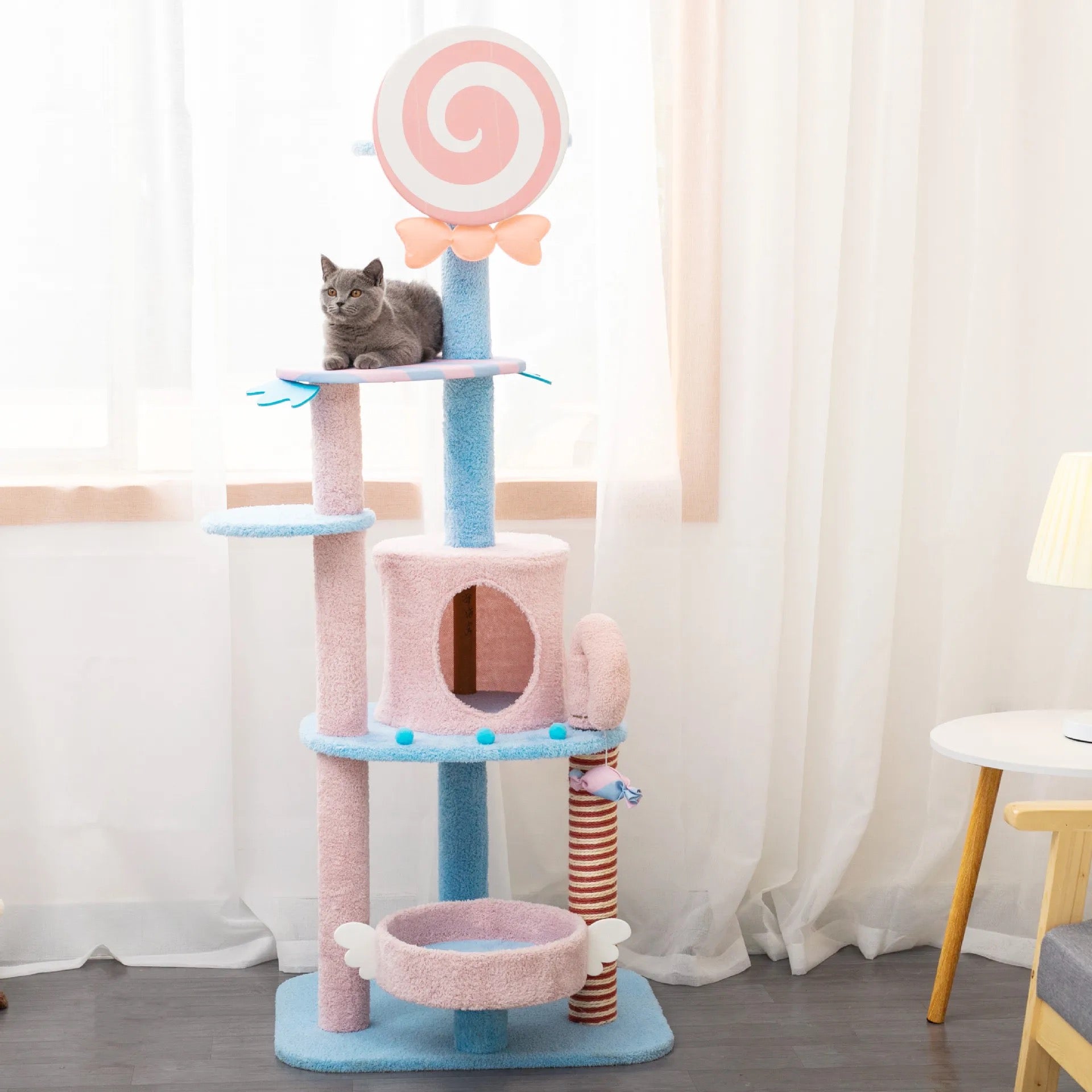 Pink Lollipop Cat Tree 