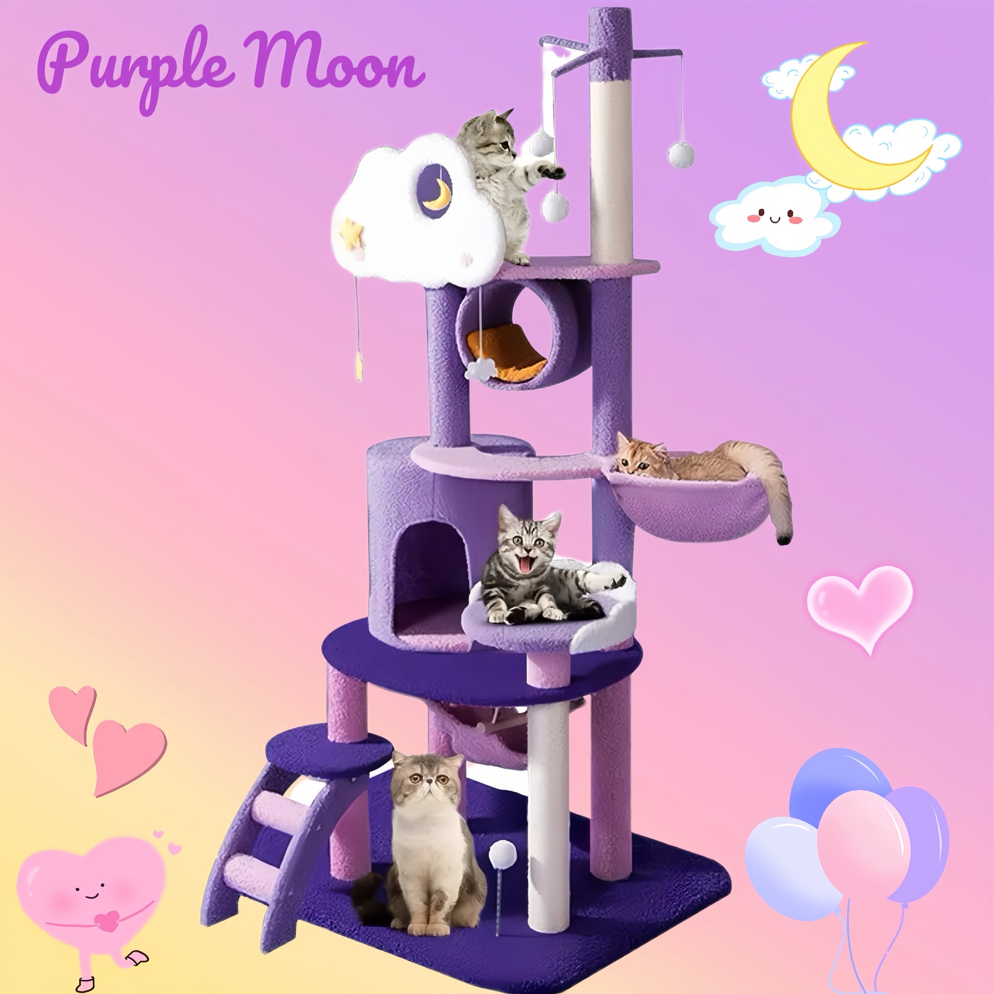 Purple Moon Cat Tree