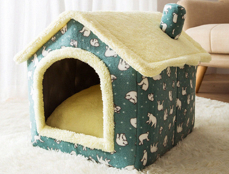 Foldable Dog House | Nest Warm Enclosed Cave Sofa