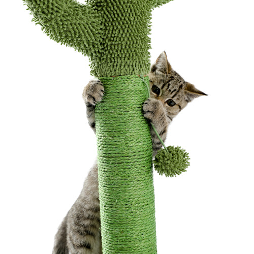 Cactus Cat Scratching Post with Natural Sisal Rope - BaconPaw