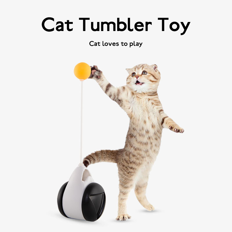 Tumbler Balanced Wheel Swinging Ball Cat Toy - BaconPaw