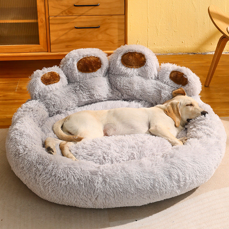 Warm Bear Paw Shape Super Soft Cushion Calm Beds 